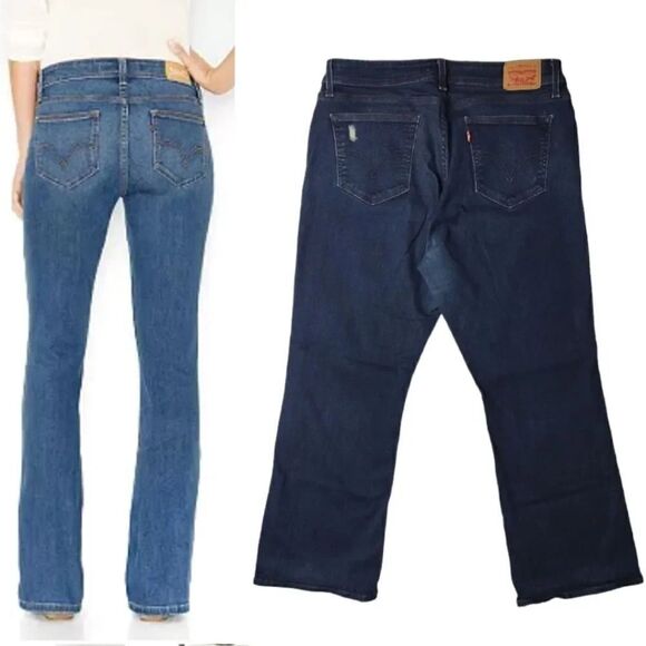 Levi's 529 Midrise Distressed Curvy Bootcut Jeans Size 33 - Picture 7 of 16